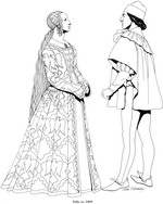 coloring page Clothing of the Renaissance